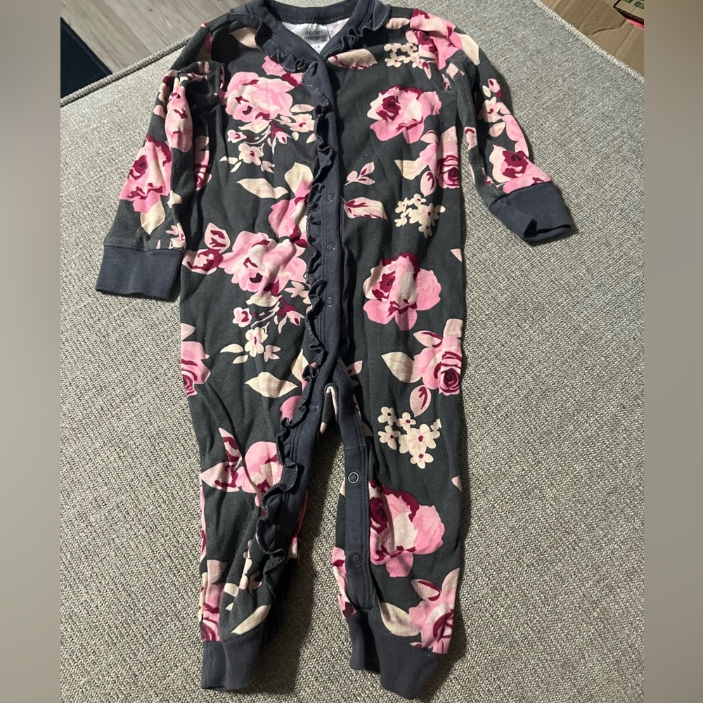 Grey flower pajamas.